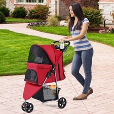 Folding 3 Wheel Pet Stroller