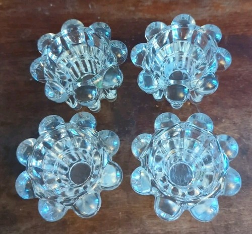 Reims glass candleholders - 4x,