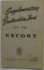 Ford Escort 100 E Estate Car Original Handbook Supplement 1958