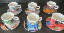 Liu Wei Illy Art Collection Set of Six Espresso Cups & Saucers 2013 six designs