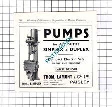 Thom Lamont & Co Ltd Paisley / Buma Engineering Newcastle -  c.1957 Small Advert