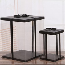 Large Clear PVC Gift Boxes Cake Candy Packaging Transparent Box Wedding Favors