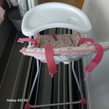 Mybabiie Highchair Pink And White Unicorn Design good Condition