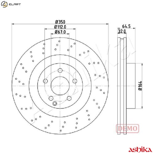 Brake disc 0543c for - brake, 60-00-0543c