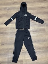 Nike Kids Medium Black And White Tracksuit Set 137-147cm Top And Pants