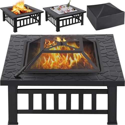 Outdoor square fire pit metal - fire,