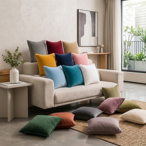 Plush velvet cushion - plush, cover