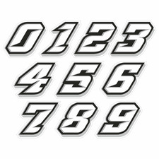 VINYL RACING NUMBER STICKER -