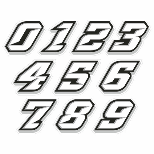 Vinyl racing number - racing,