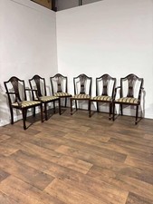 Set of Six Reproduction Mahogany Dining Chairs To Include Two Carvers