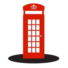 Red Telephone Box Iron Door