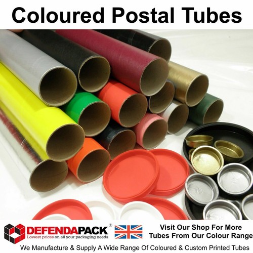 Coloured postal tubes wide - postal,