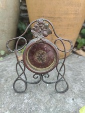 ANTIQUE ART NOUVEAU Desk Mantle Or Bedside Clock. Fully Banked I Can't Get In Th