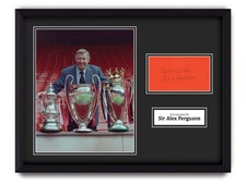 Sir Alex Ferguson Signed 16x12 Framed Photo Display Autograph Manchester United
