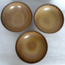 3 x Denby Romany Fruit Saucer Bowl Set. 14.5cm x 5cm. Brown. Great condition. 