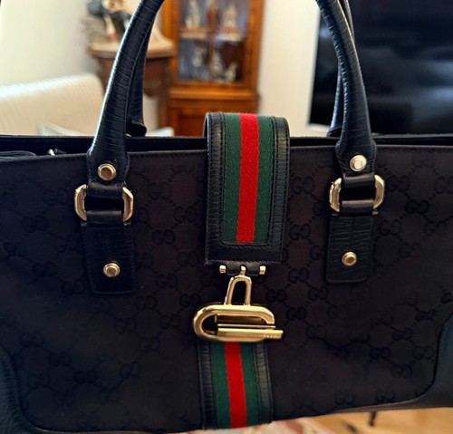 Vintage gucci black canvas - vintage,