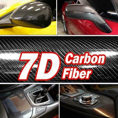 Black carbon fibre vinyl - black,
