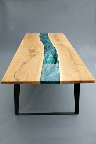 Solid oak live - oak, resin