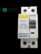 VOLEX VR63 63A 30mA DP RCD 63