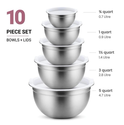 Pcs stainless steel mixing - stainless,