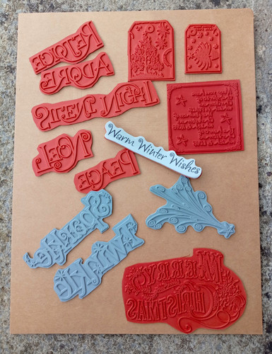 Christmas unmounted rubber - christmas,