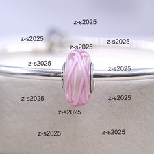 Pandora Pink Ribbon of Hope Breast Cancer Awareness Murano Glass Charm 