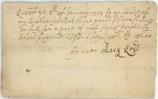 1704 Pair of MILL STONES SIGNED MARY LLOYD BOUGHT by DAVID GWYNNE..Early receipt