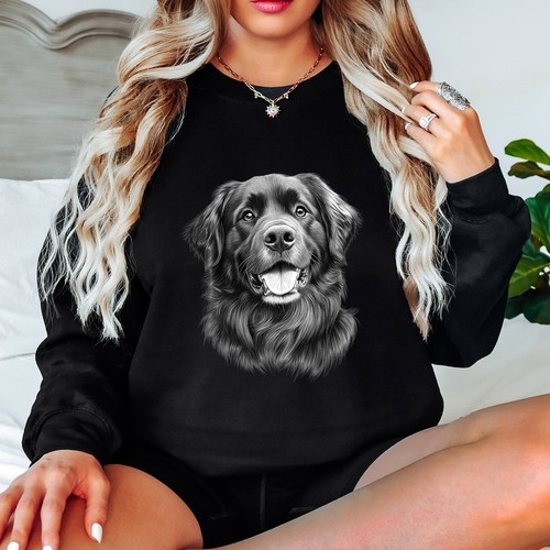 Black flat coated retriever - black,