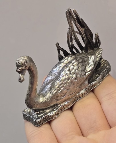 Vintage silver plated swan - vintage,