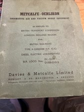 Metcalfe- Oerlikon Locomotive Air And Vacuum Brake Equipment Catalogue M25