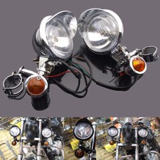 2PCS Motorcycle Driving Spot Light Bar Fog lights Motorbike Turn Signal Light
