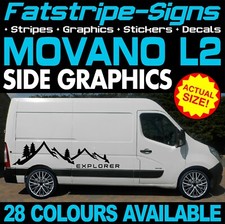 to fit VAUXHALL MOVANO L2 MWB GRAPHICS STICKERS STRIPES DECALS CAMPER VAN