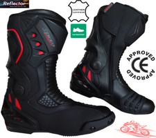 CE BLACK & RED MENS MOTORBIKE