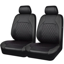 2 Front Seat Covers Protectors PU Leather Waterproof Universal For Car Truck Van