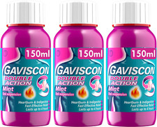 Gaviscon Double Action Mint Oral Suspension, 150ml ( Pack of 3)