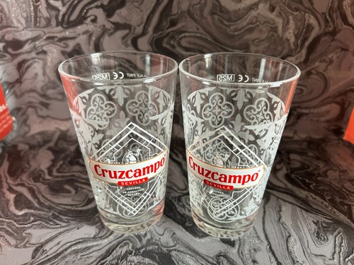 Cruzcampo half pint glasses x - cruzcampo,