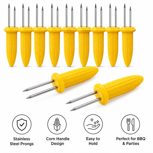 10pcs corn holders stainless - corn,