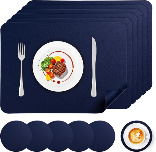Faux leather placemats and - faux,