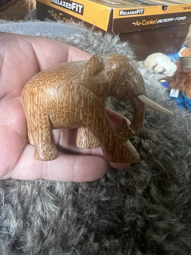 Hand carved wooden - wooden, elephant