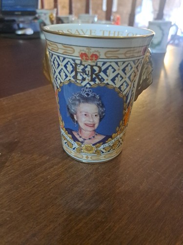 Caverswall lionhead beaker - caverswall,