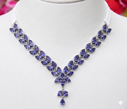 Blue tanzanite gemstone - blue,