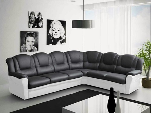 Corner sofa black and - sofa,