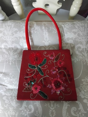 Dainty embellished scarlet