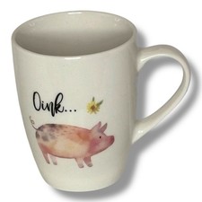 On the Farm Collection. Single Pig Mug. Oink.