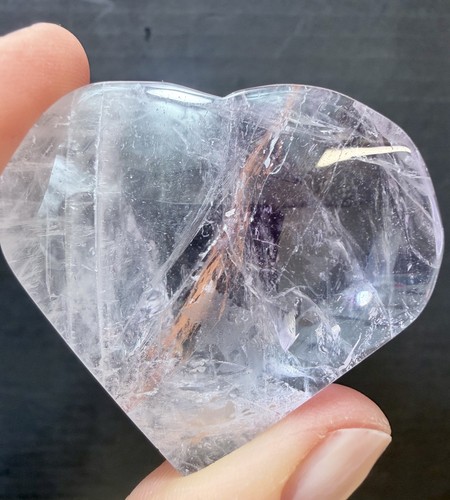 Crystal quality amethyst heart - crystal,
