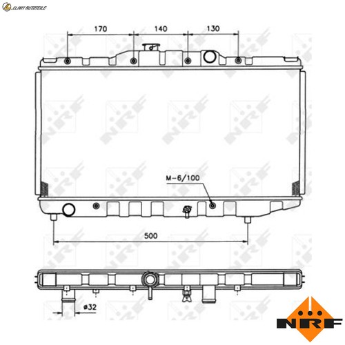 Radiator engine cooling 526711 - radiator,