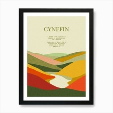 Welsh Landscape Cynefin Inspiration Framed Wall Art Poster Canvas Print Picture