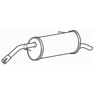 Rear exhaust silencer back - silencer, box