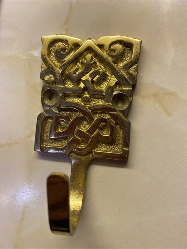 Brass curtain tie - curtain, hooks