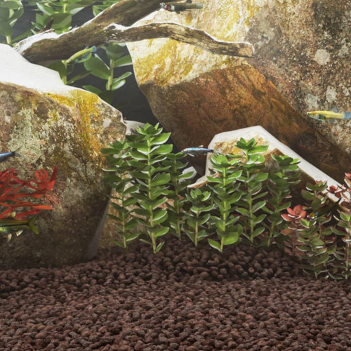 Volcanic rock gravel red - rock,